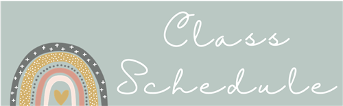 class schedule